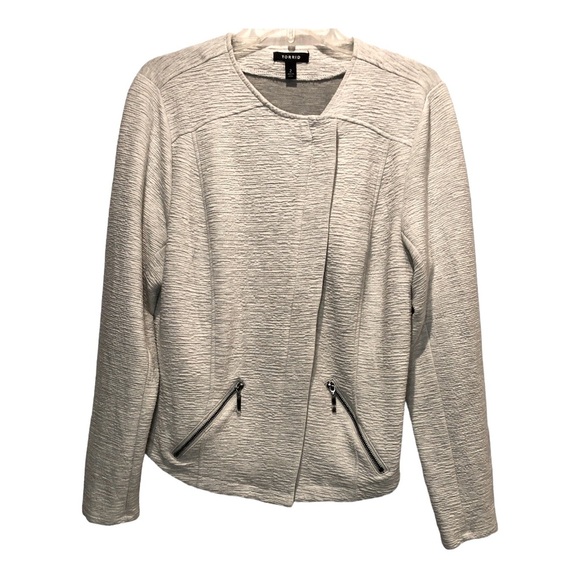 torrid Jackets & Blazers - Torrid textured front zip jacket-Size 2